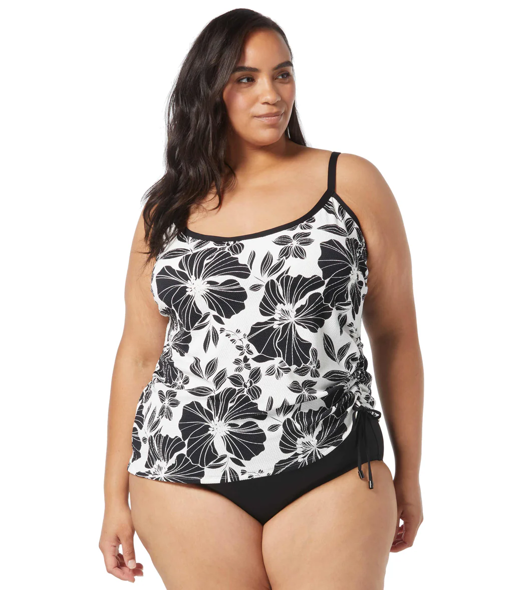 Beach House Women's Plus Size Garden Twilight Bridget Tankini Top