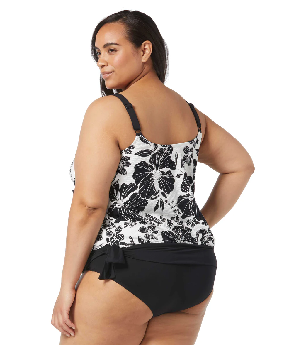 Beach House Women's Plus Size Garden Twilight Sarah Blouson Tankini Top - Image 2