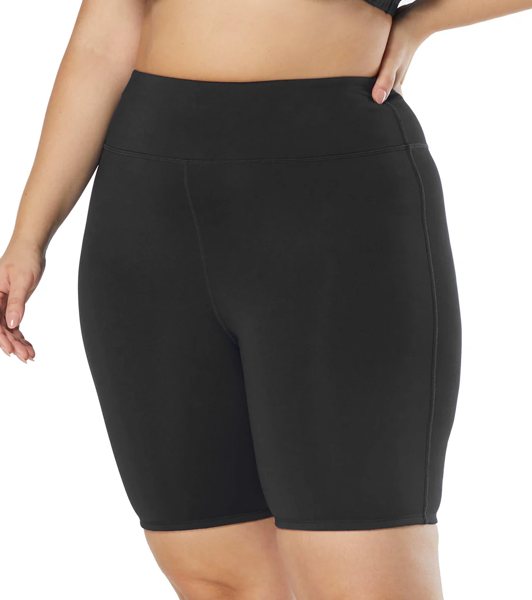 Beach House Women's Plus Size Paloma Beach Solid Pace High Waist Bike Swim Short - Image 5
