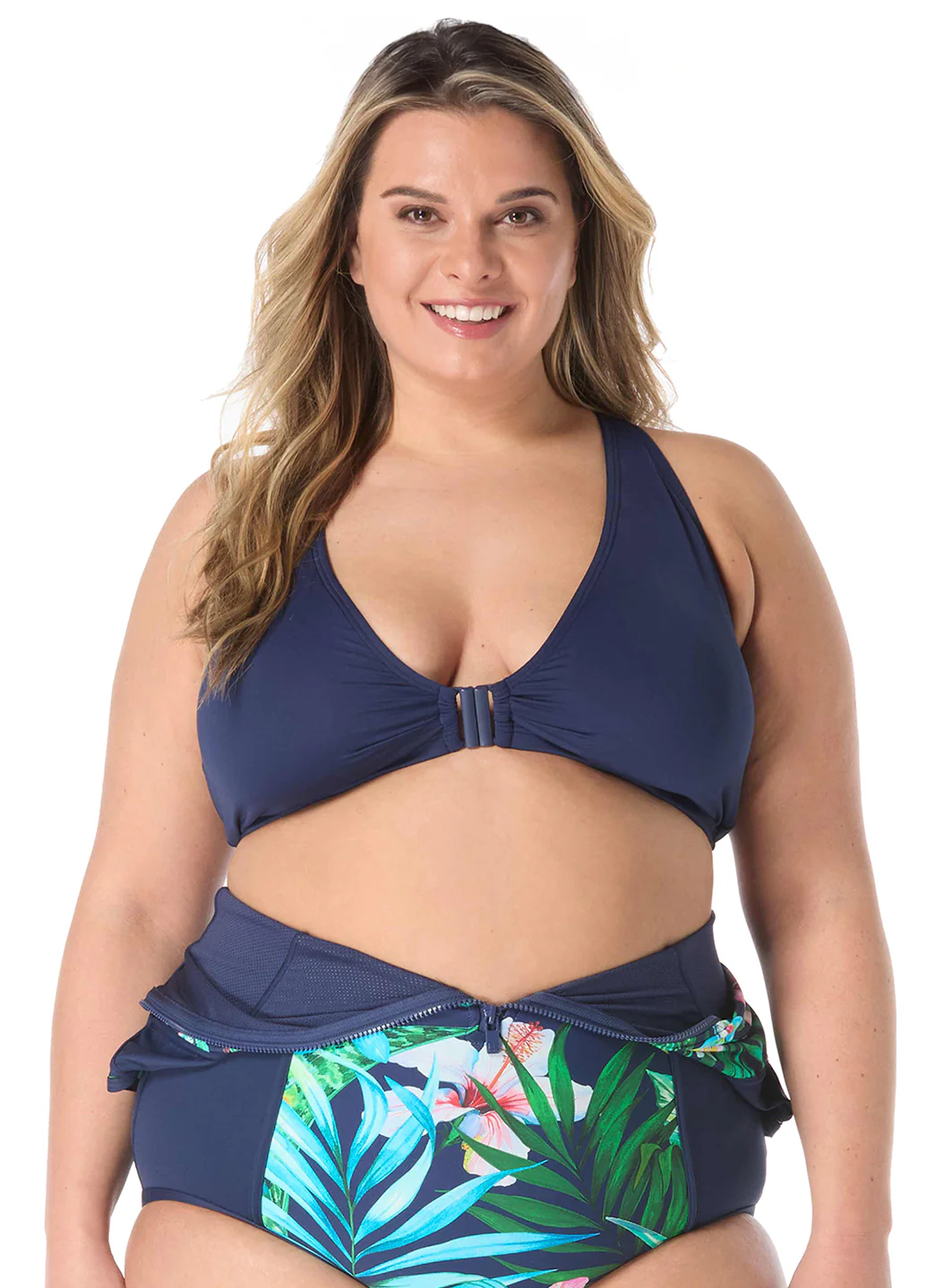 Beach House Women's Plus Size Tropic Paradise Endurance Zip Front - Image 5