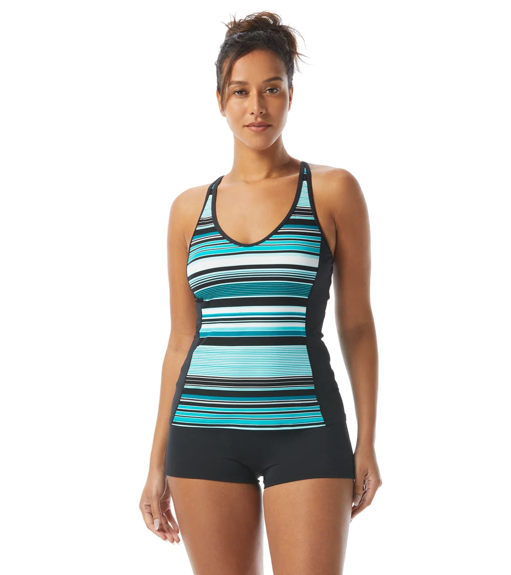 Beach House Women's Shorelines Stripe Ambition Fitted Tankini Top - Image 3