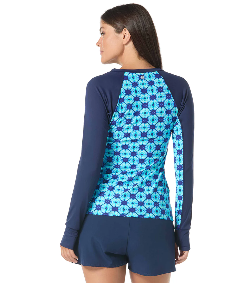 Beach House Women's Tropical Grid Ava Long Sleeve Rash Guard - Image 3