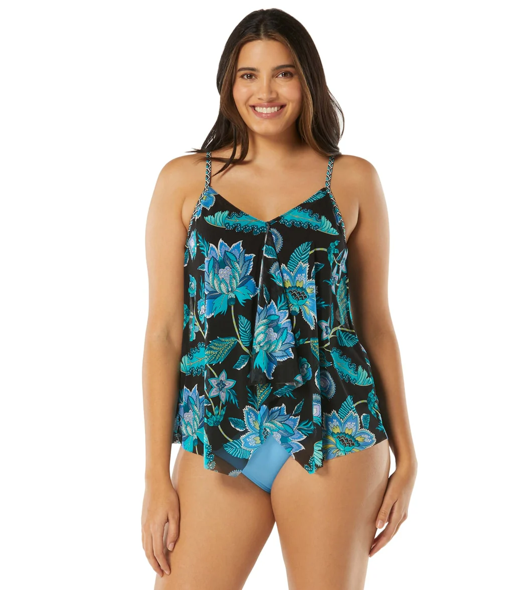 Beach House Women's Vineland Floral Kerry Mesh Racerback Tankini Top - Image 5