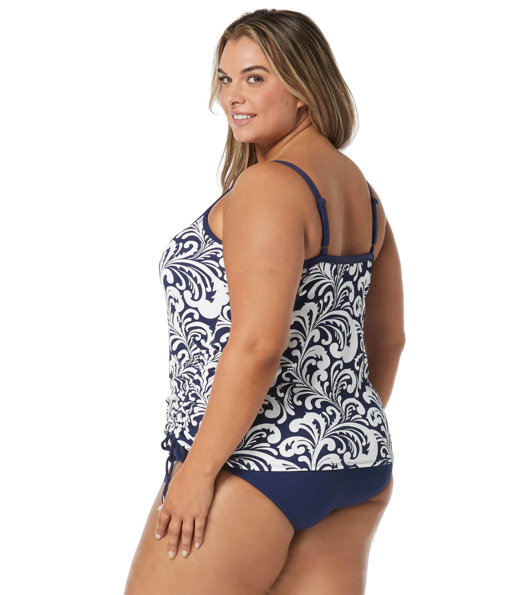 Beach House Womens's Plus Size Sea Spray Bridget  Tankini Top - Image 2