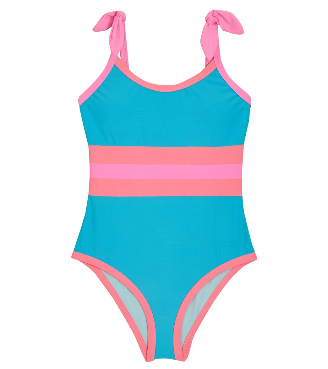 Beach Lingo Girls' Venice Beach Colorblock Binding One Piece Swimsuit (Big Kid) - Image 9