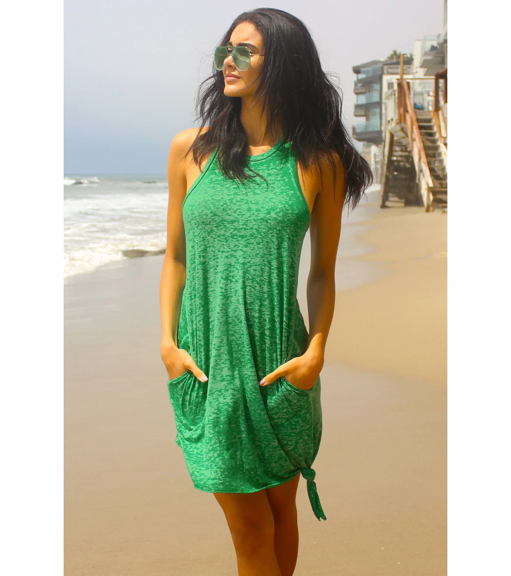 Becca Swim Women's Beach Date Knot High Neck Cover Up Dress - Image 24