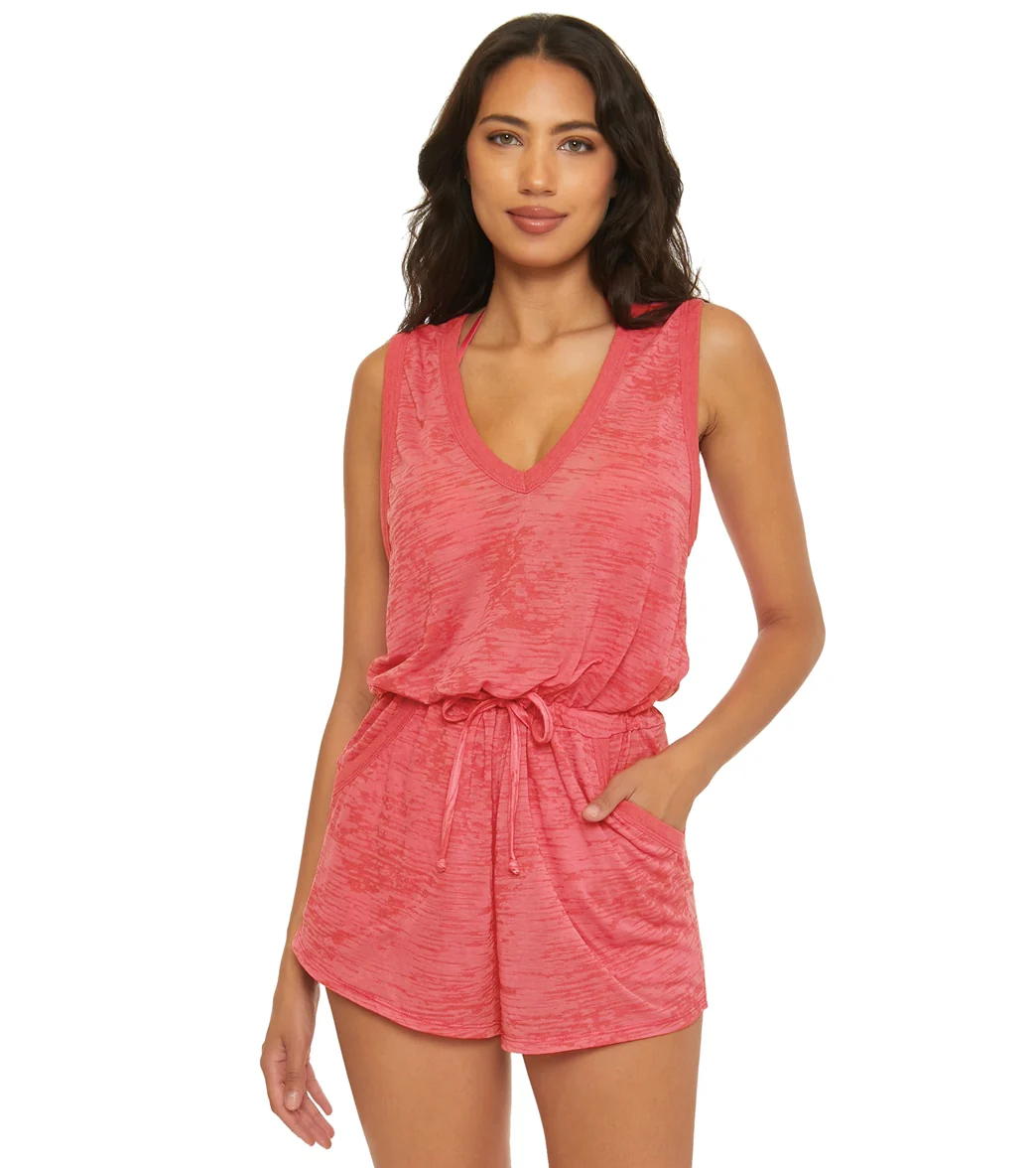 Becca Swim Women's Beach Date V Plunge Romper - Image 14