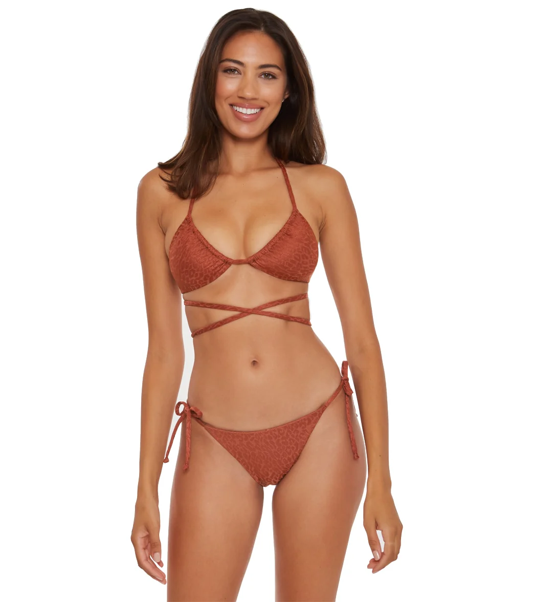Becca Swim Women's Bronzed Triangle Bikini Top (D Cup) - Image 4