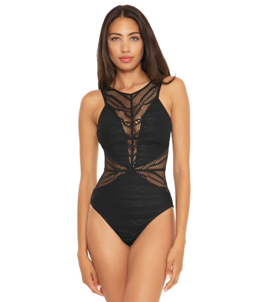 Becca Swim Women's Color Play High Neck One Piece Swimsuit - Image 13