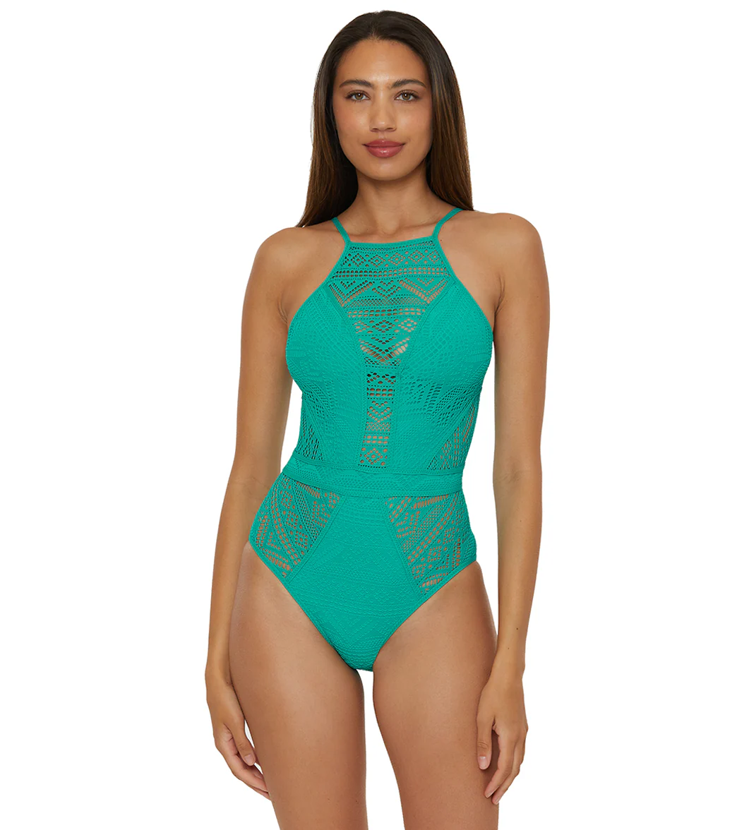 Becca Swim Women's Color Play High Neck One Piece Swimsuit - Image 36
