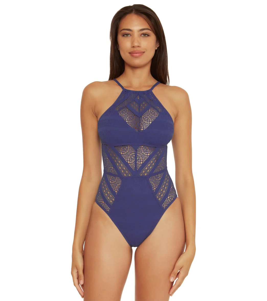Becca Swim Women's Color Play High Neck One Piece Swimsuit - Image 46