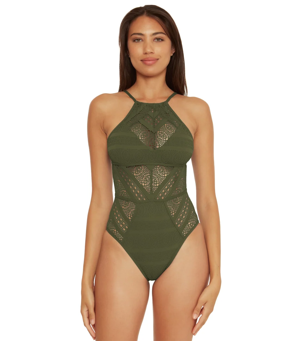 Becca Swim Women's Color Play High Neck One Piece Swimsuit - Image 54