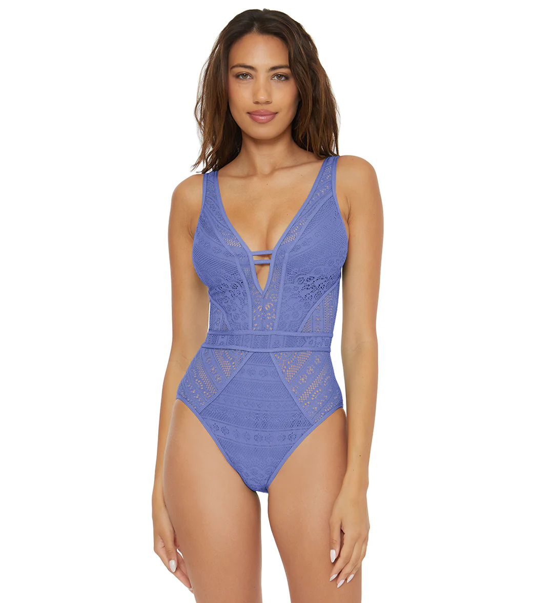 Becca Swim Women's Color Play Plunge One Piece Swimsuit - Image 12