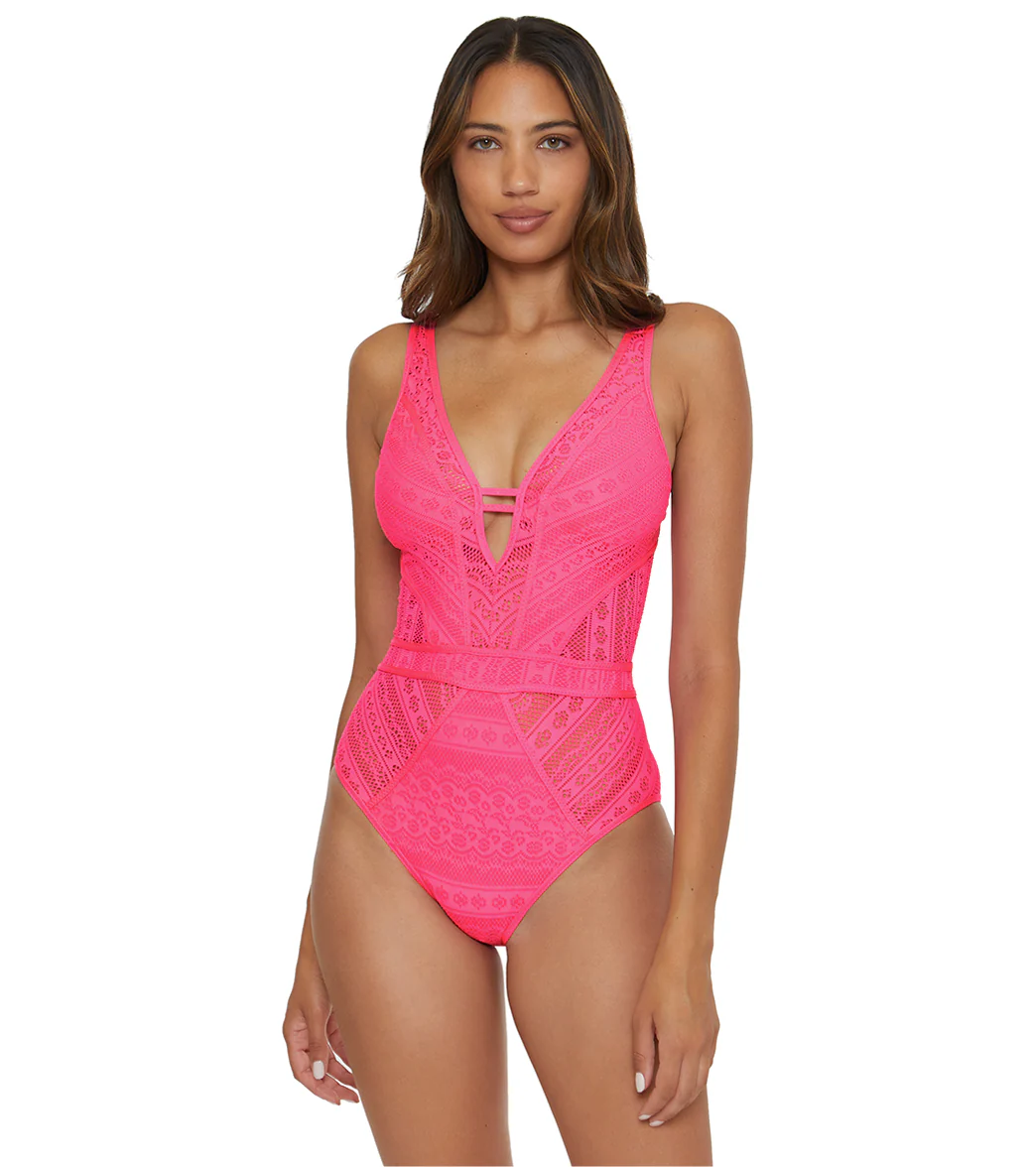 Becca Swim Women's Color Play Plunge One Piece Swimsuit - Image 15