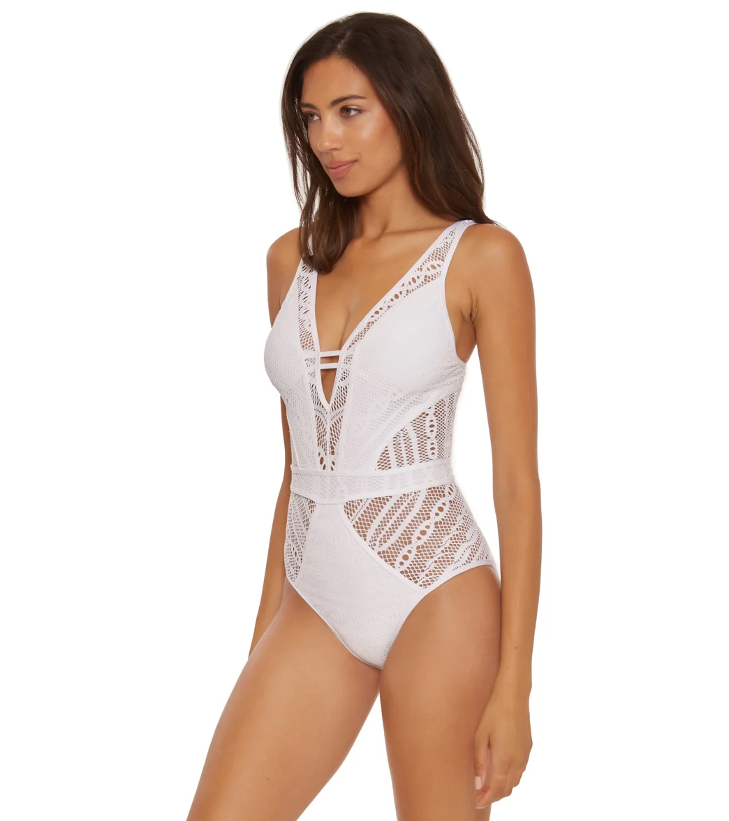 Becca Swim Women's Color Play Plunge One Piece Swimsuit - Image 3