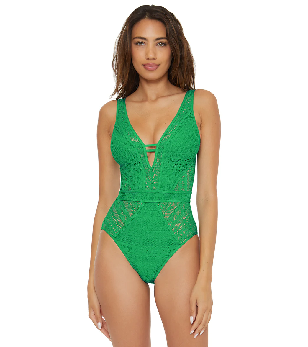 Becca Swim Women's Color Play Plunge One Piece Swimsuit - Image 51