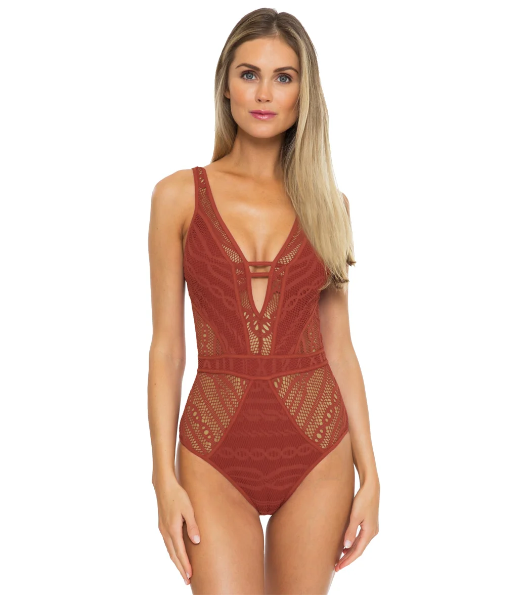 Becca Swim Women's Color Play Plunge One Piece Swimsuit - Image 56