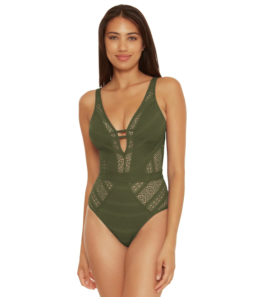 Becca Swim Women's Color Play Plunge One Piece Swimsuit - Image 61