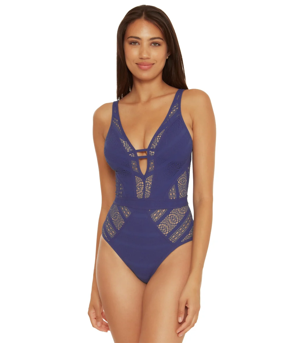 Becca Swim Women's Color Play Plunge One Piece Swimsuit - Image 65
