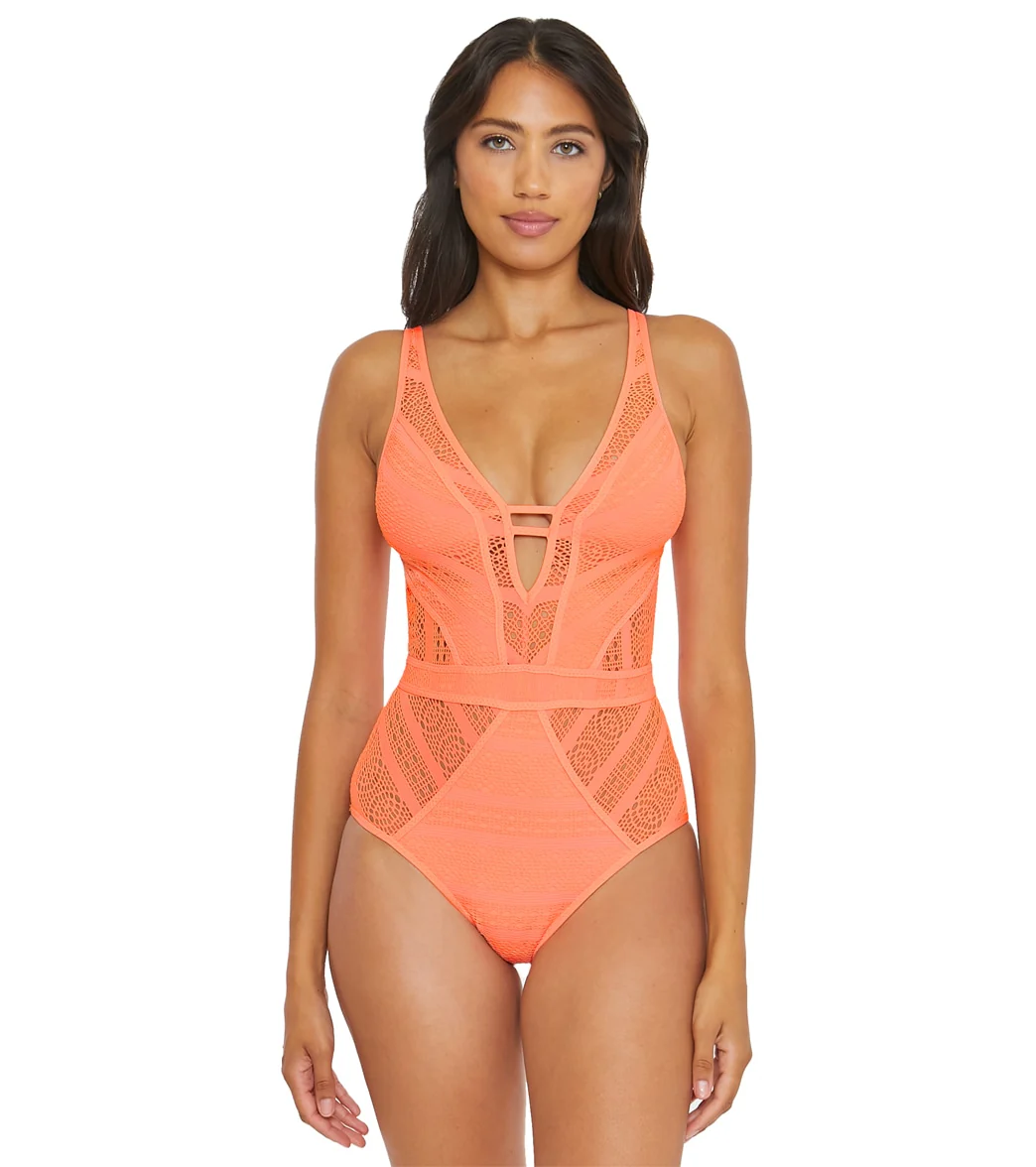 Becca Swim Women's Color Play Plunge One Piece Swimsuit - Image 69