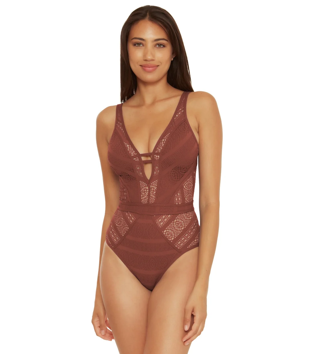 Becca Swim Women's Color Play Plunge One Piece Swimsuit - Image 83