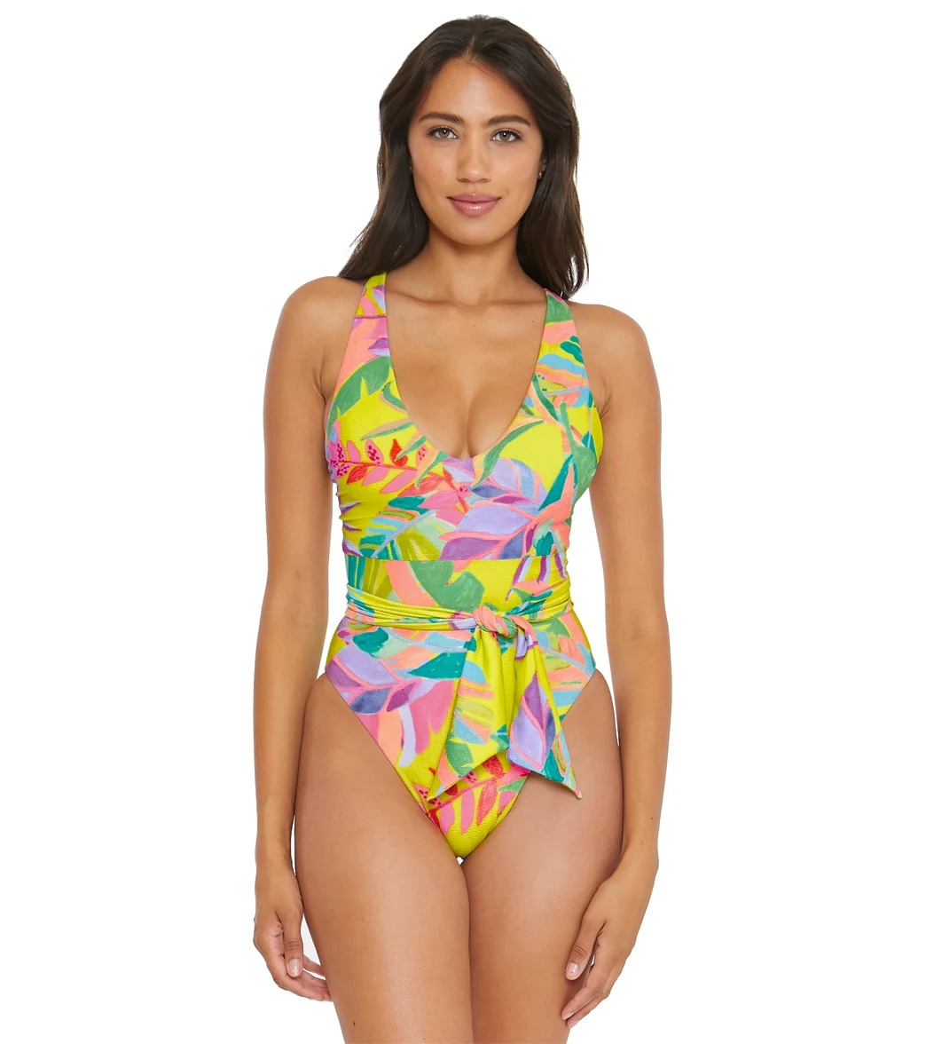 Becca Swim Women's Costa Bella Kali V Neck One Piece Swimsuit - Image 5