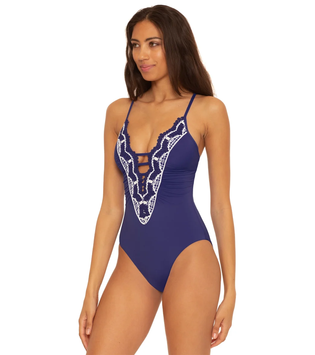 Becca Swim Women's Delilah Plunge One Piece Swimsuit - Image 2