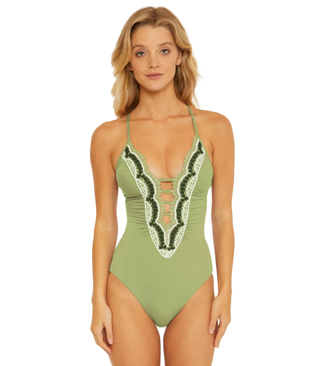 Becca Swim Women's Delilah Plunge One Piece Swimsuit - Image 9