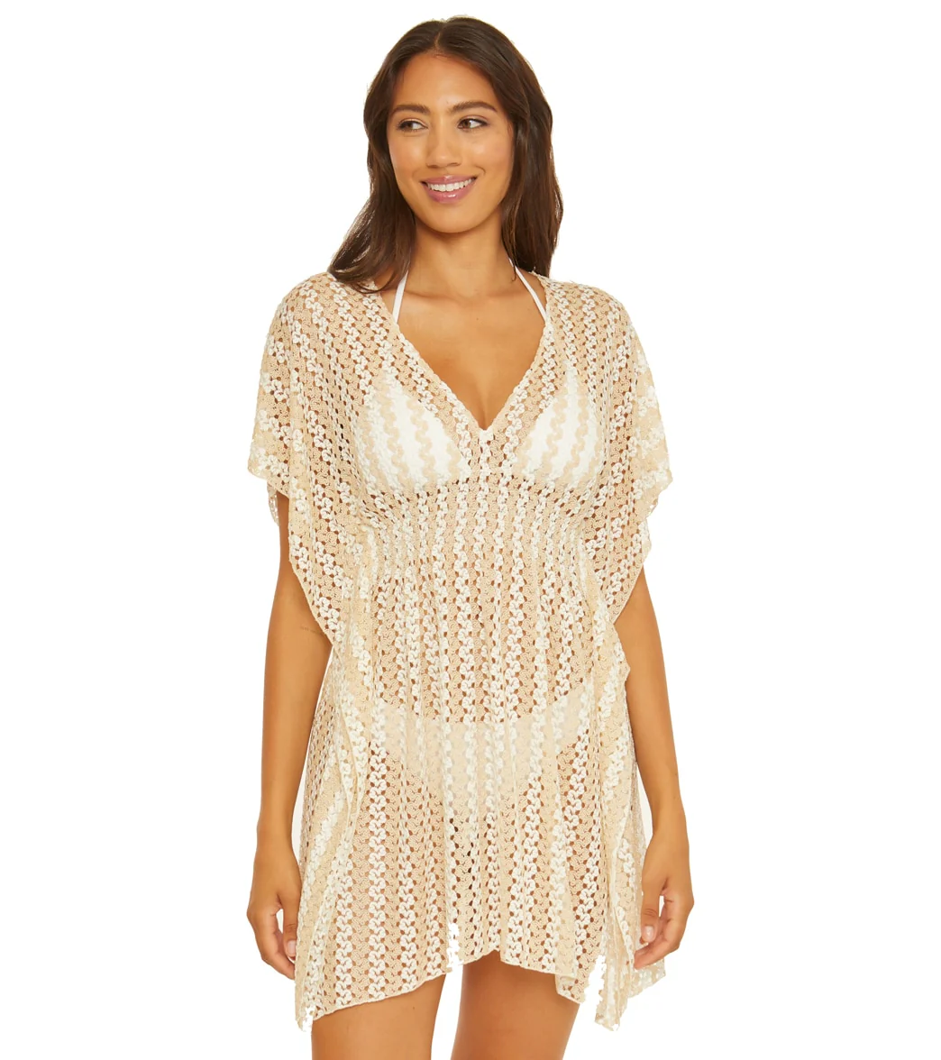 Becca Swim Women's Golden Pull Over Knit Cover Up Tunic