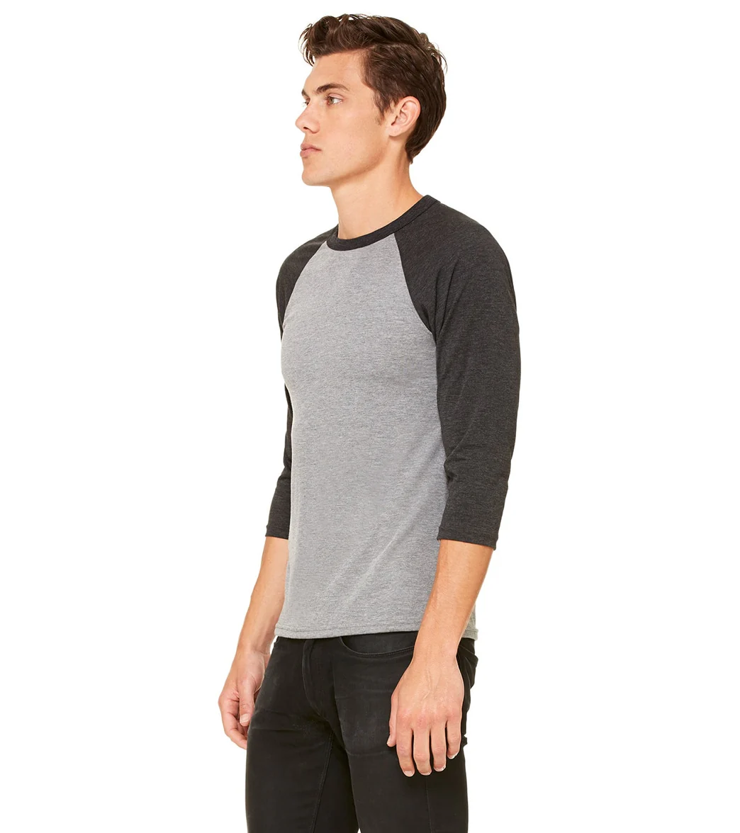 Bella + Canvas Unisex 3/4-Sleeve Baseball T-Shirt - Image 14