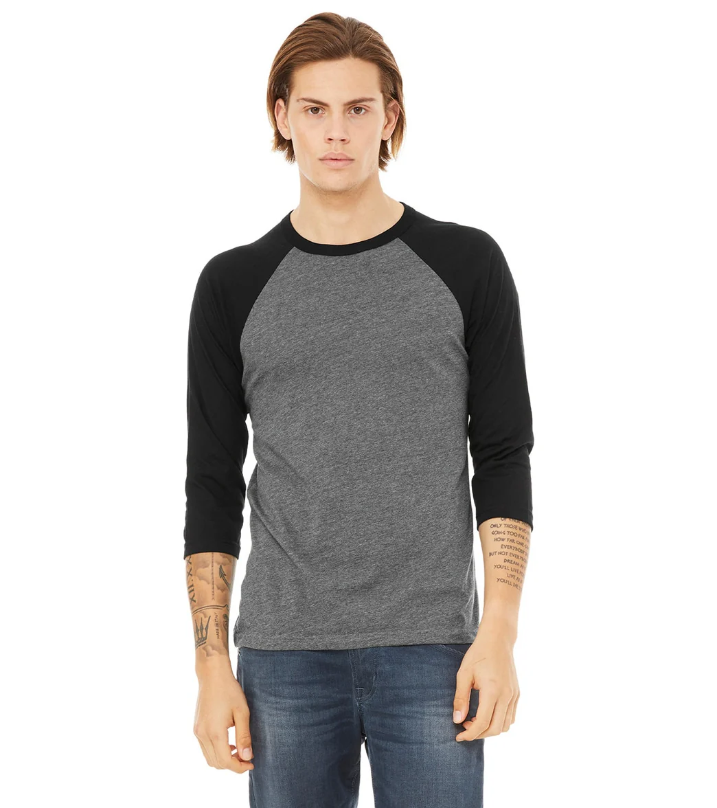 Bella + Canvas Unisex 3/4-Sleeve Baseball T-Shirt - Image 95