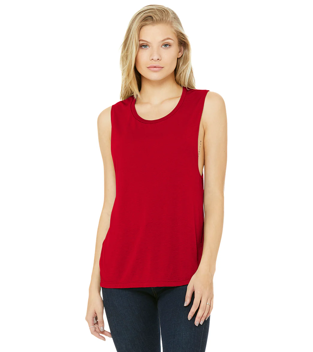 Bella + Canvas Women’s Flowy Scoop Muscle Tank - Image 100