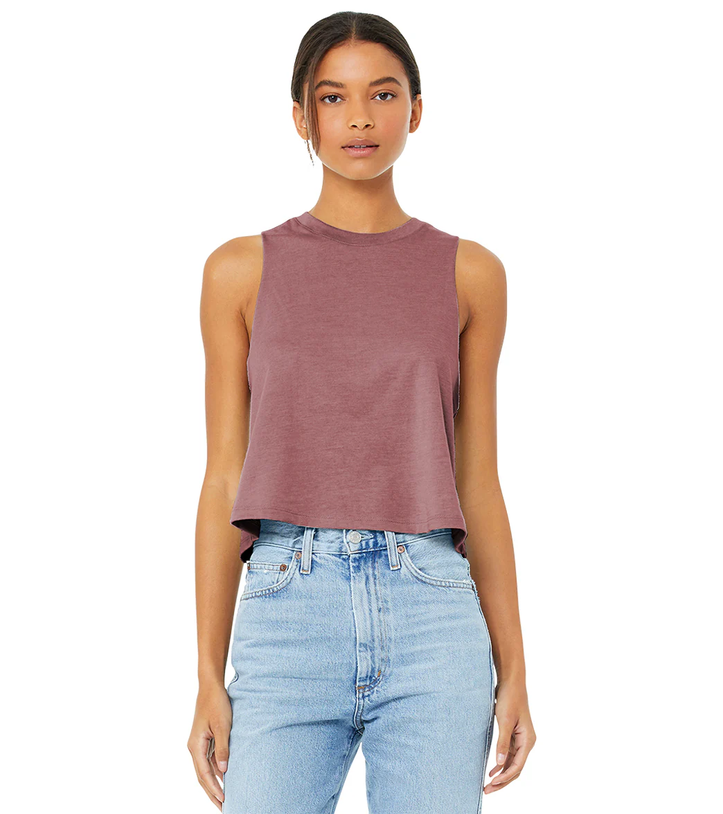 Bella + Canvas Women’s Racerback Cropped Tank - Image 35