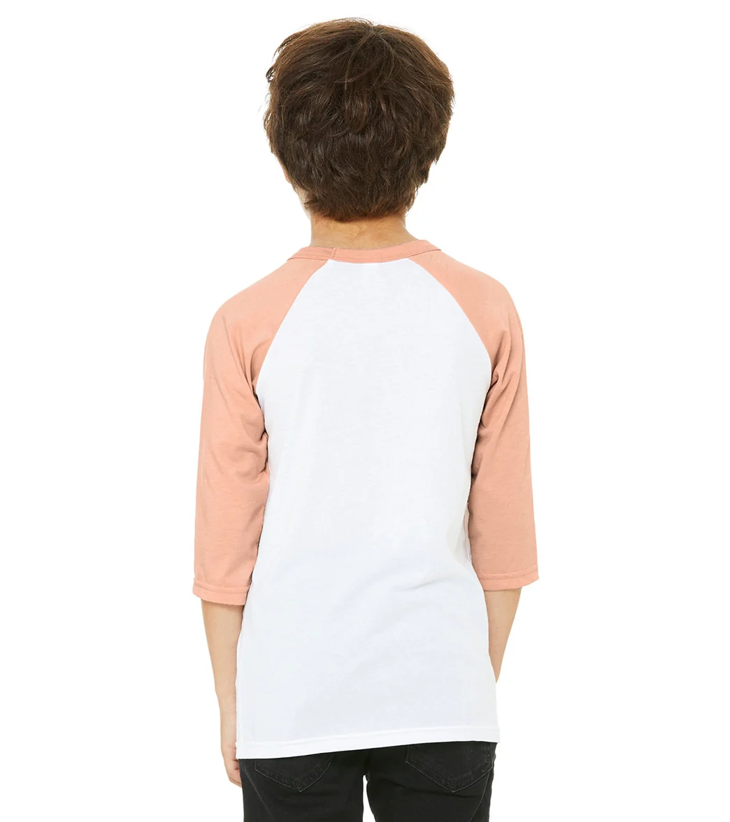 Bella + Canvas Youth 3/4-Sleeve Baseball T-Shirt - Image 14