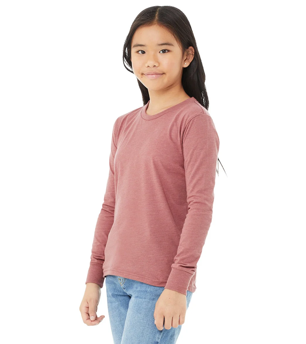 Bella + Canvas Youth Jersey Long Sleeve T-Shirt - Image 11