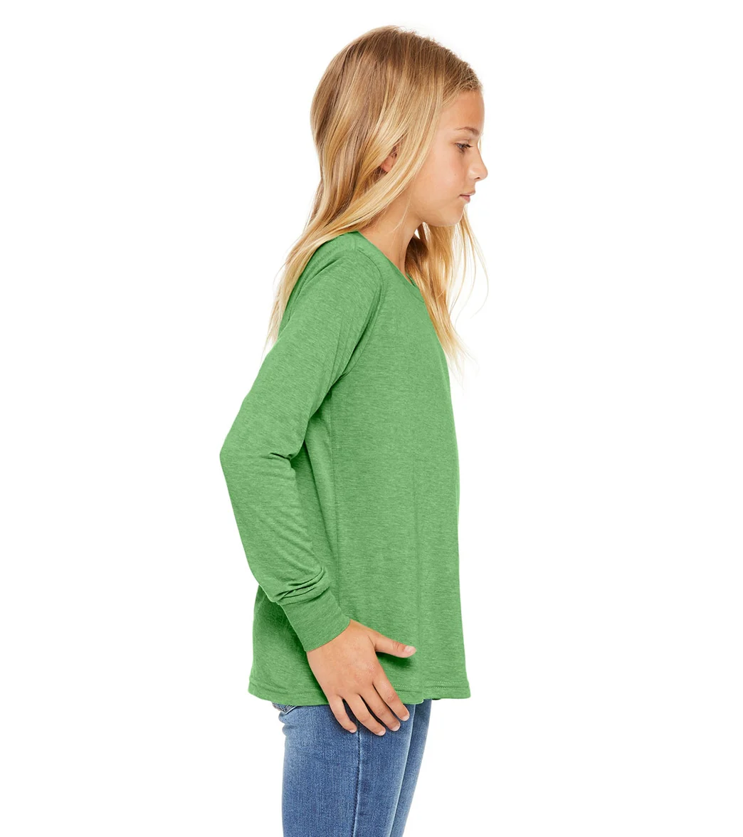 Bella + Canvas Youth Jersey Long Sleeve T-Shirt - Image 15