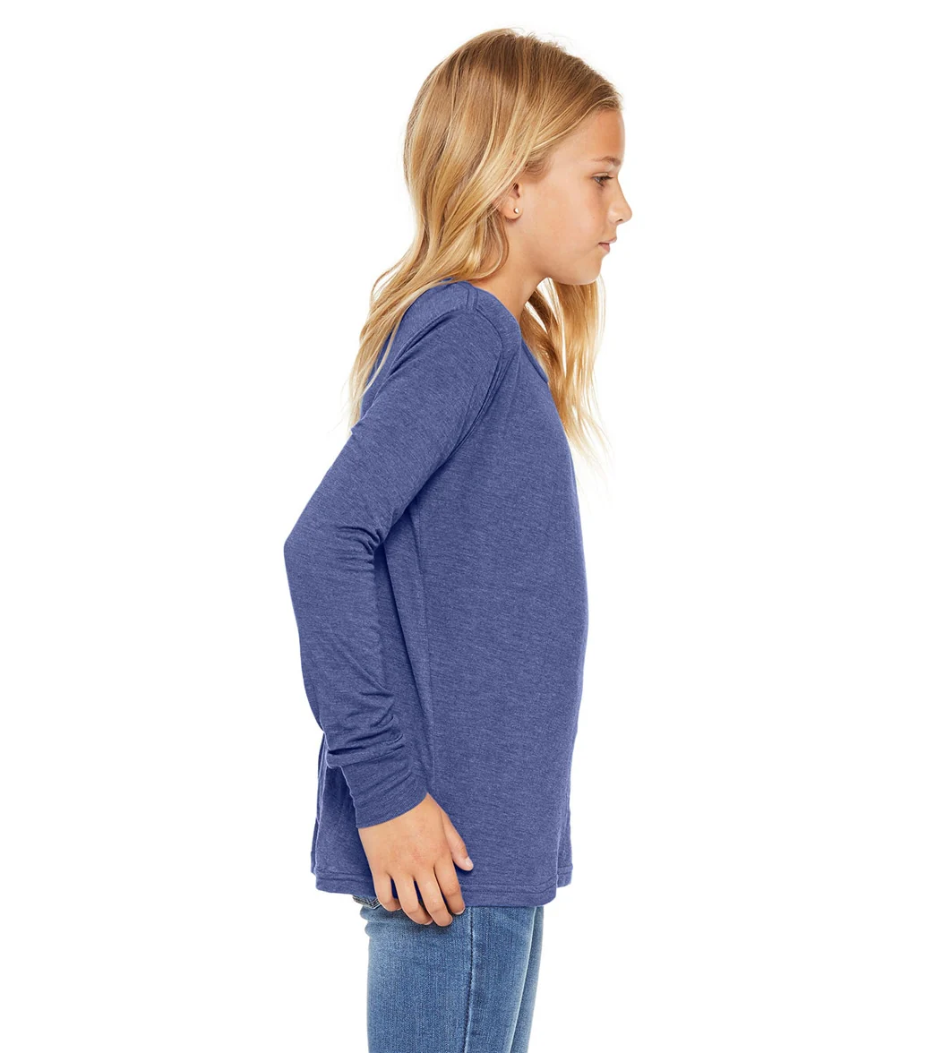 Bella + Canvas Youth Jersey Long Sleeve T-Shirt - Image 2
