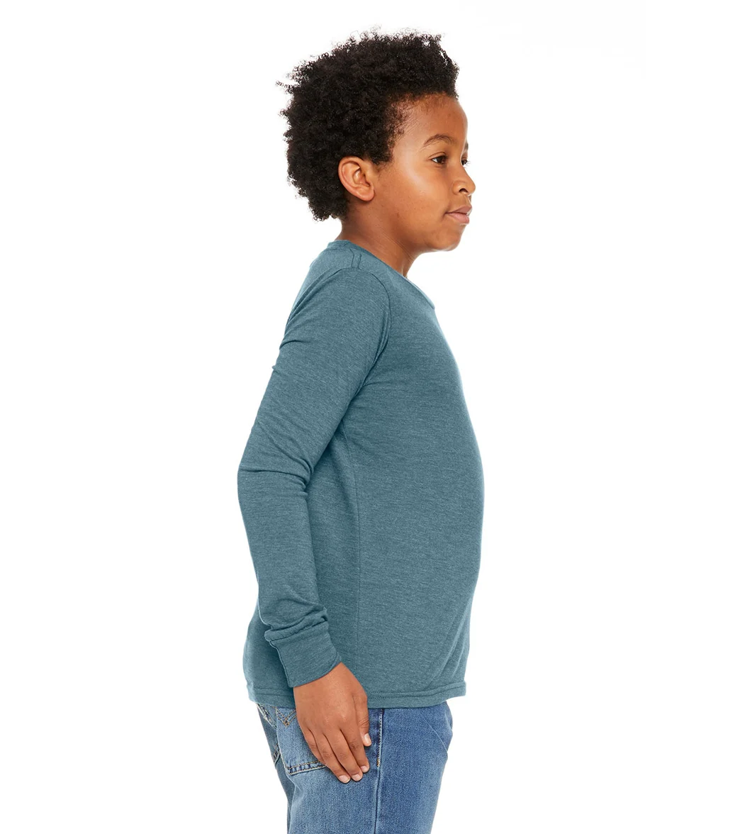 Bella + Canvas Youth Jersey Long Sleeve T-Shirt - Image 23