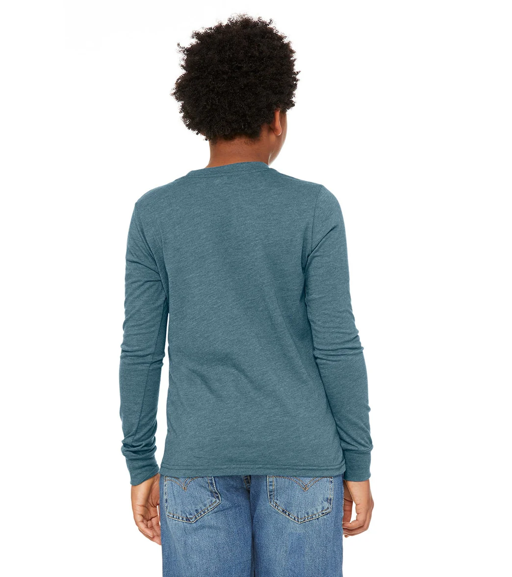 Bella + Canvas Youth Jersey Long Sleeve T-Shirt - Image 24