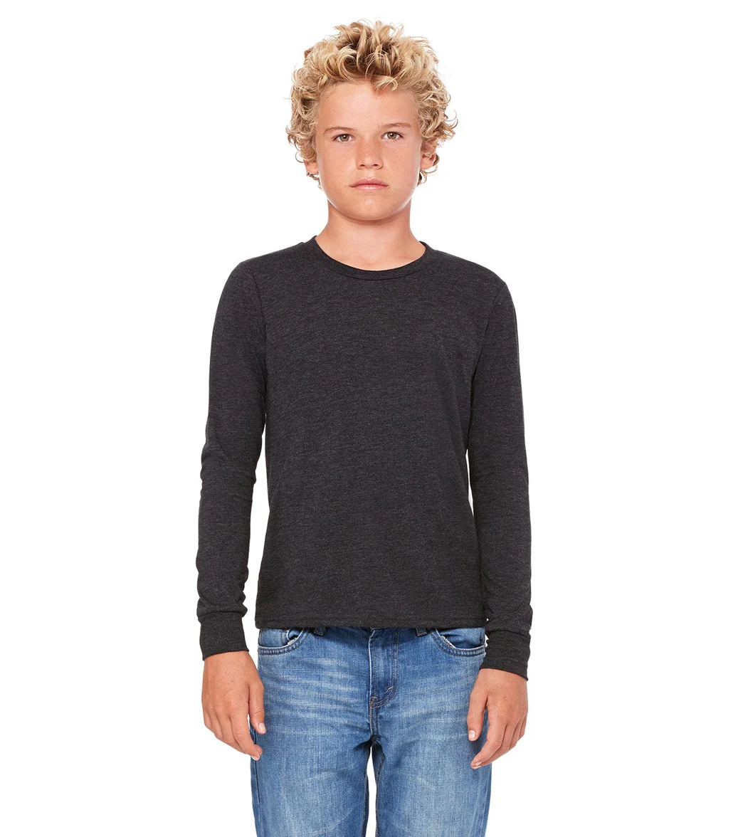 Bella + Canvas Youth Jersey Long Sleeve T-Shirt - Image 30