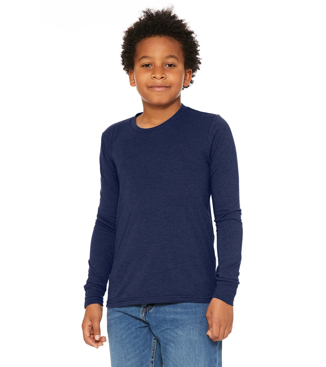 Bella + Canvas Youth Jersey Long Sleeve T-Shirt - Image 45