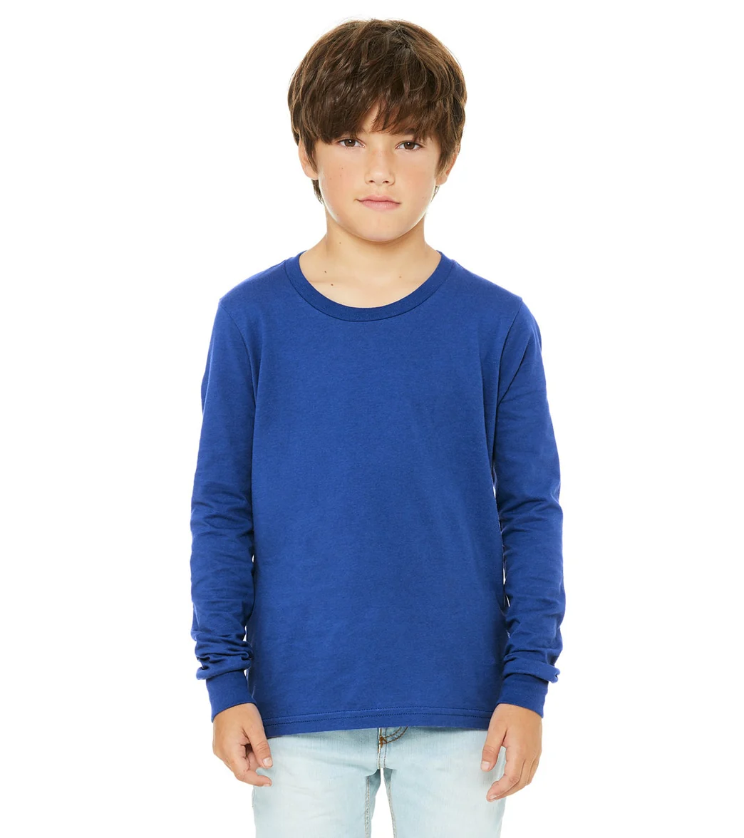 Bella + Canvas Youth Jersey Long Sleeve T-Shirt - Image 46