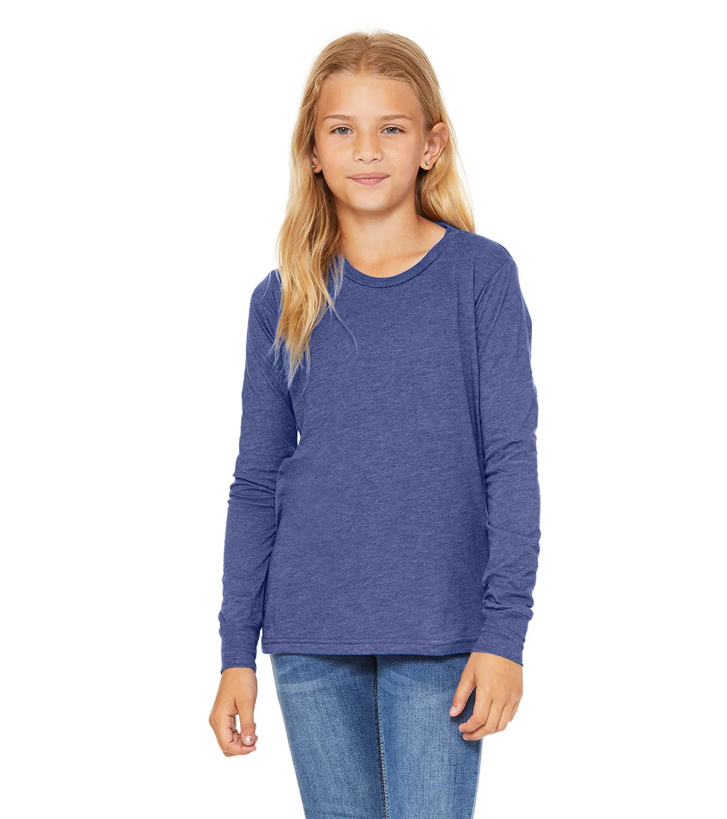 Bella + Canvas Youth Jersey Long Sleeve T-Shirt - Image 5