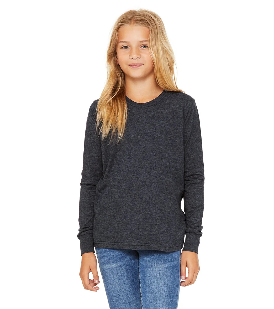 Bella + Canvas Youth Jersey Long Sleeve T-Shirt - Image 56