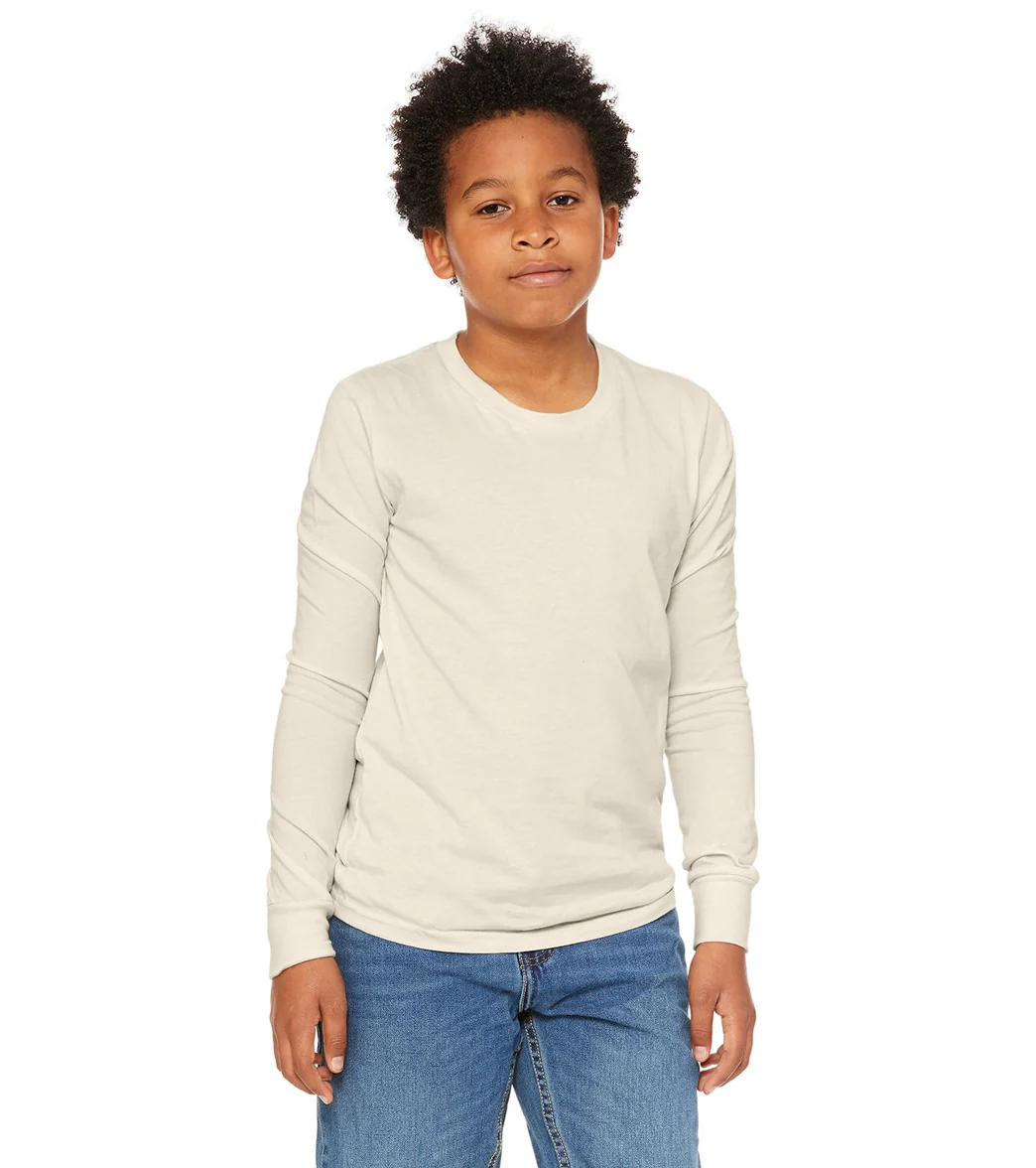 Bella + Canvas Youth Jersey Long Sleeve T-Shirt - Image 85
