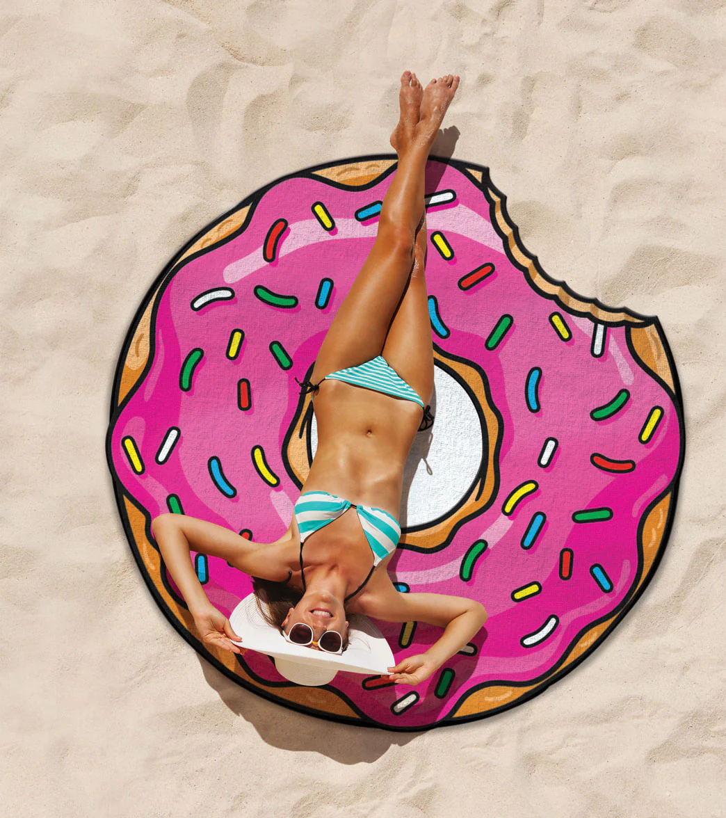 Big Mouth Toys Pink Donut Beach Blanket