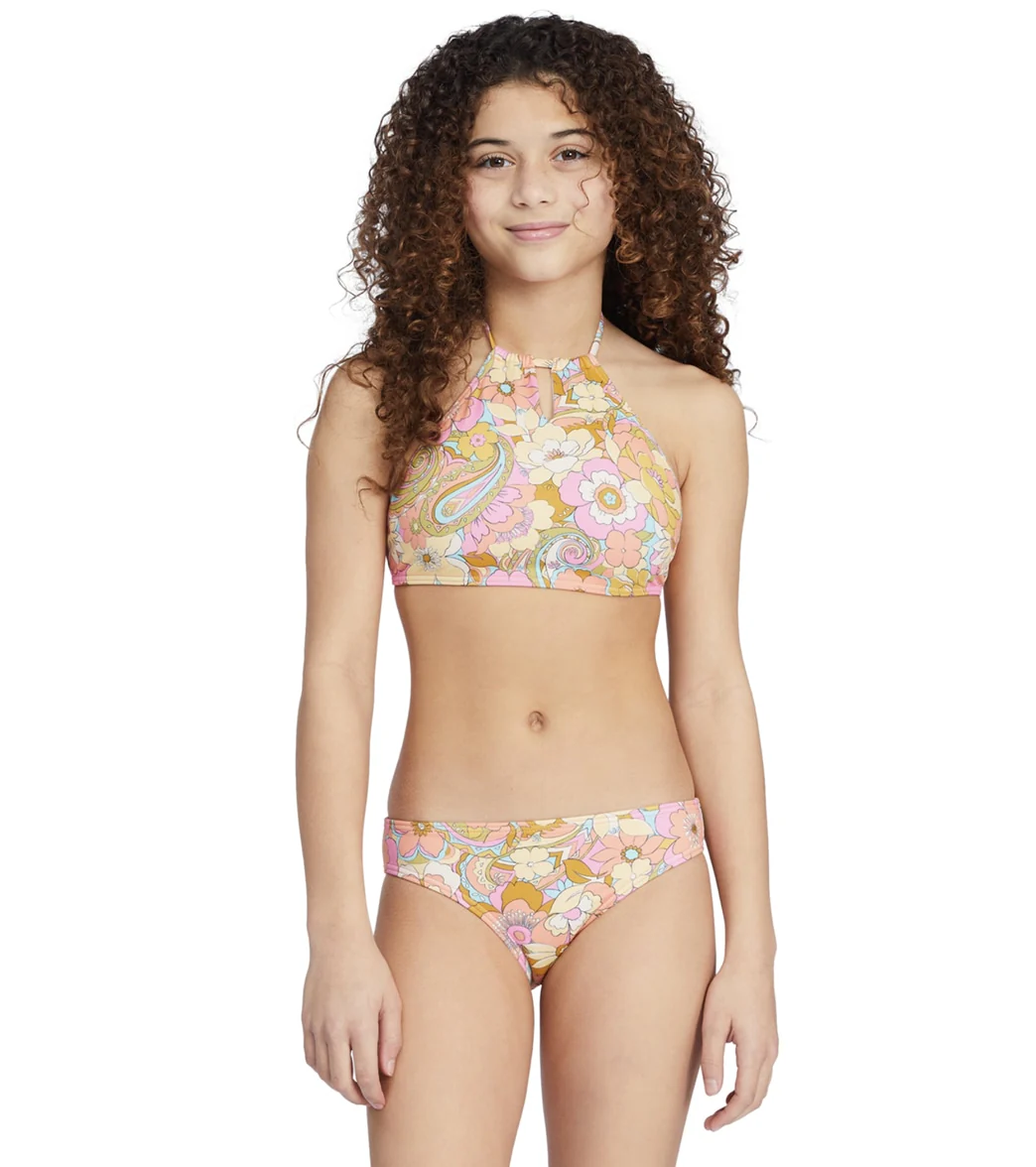 Billabong Girls' Aint She A Beaut High Neck Two Piece Bikini Set (Little Kid, Big Kid) - Image 4