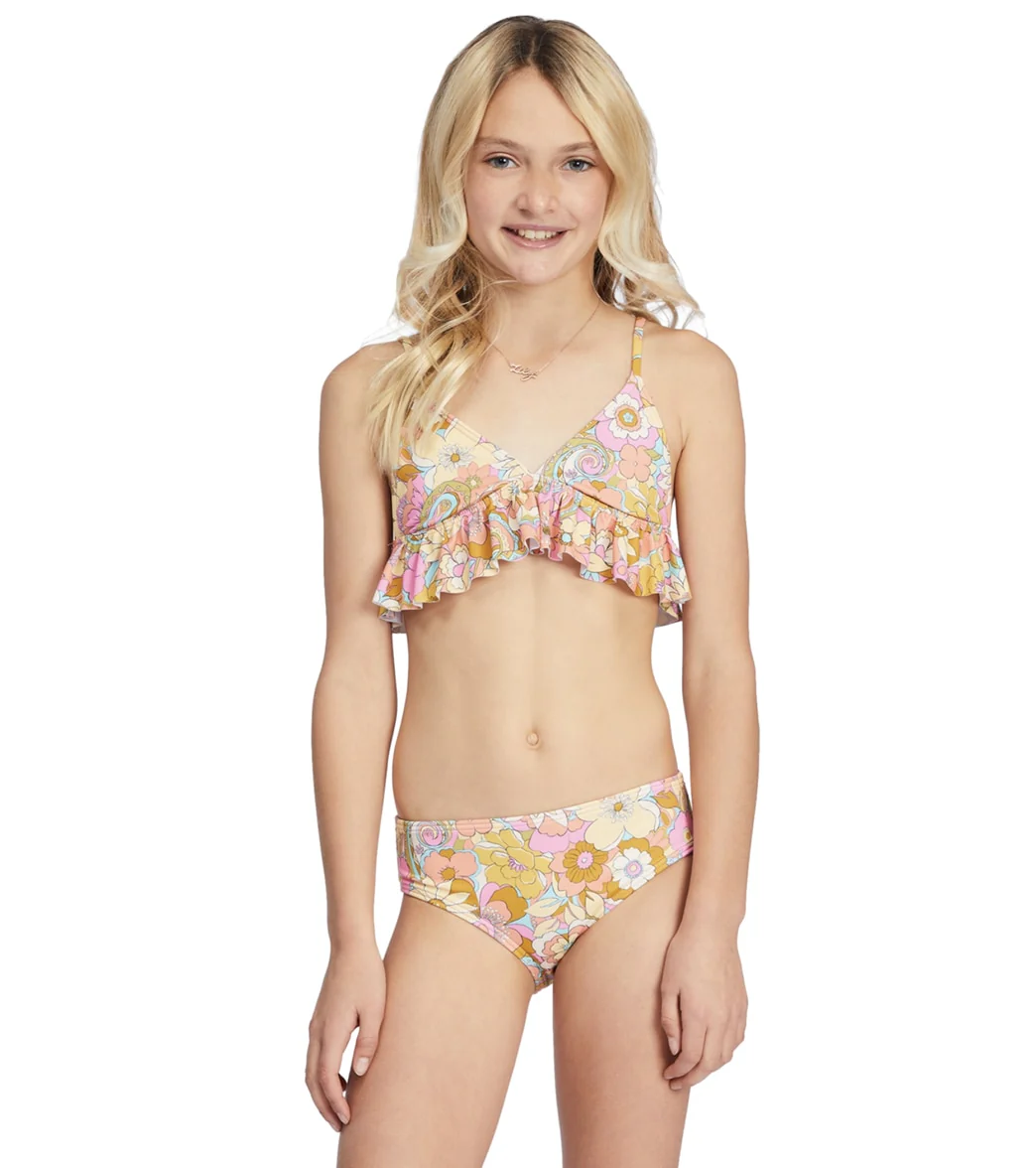 Billabong Girls' Aint She A Beaut Ruffle Two Piece Bikini Set (Little Kid, Big Kid) - Image 4