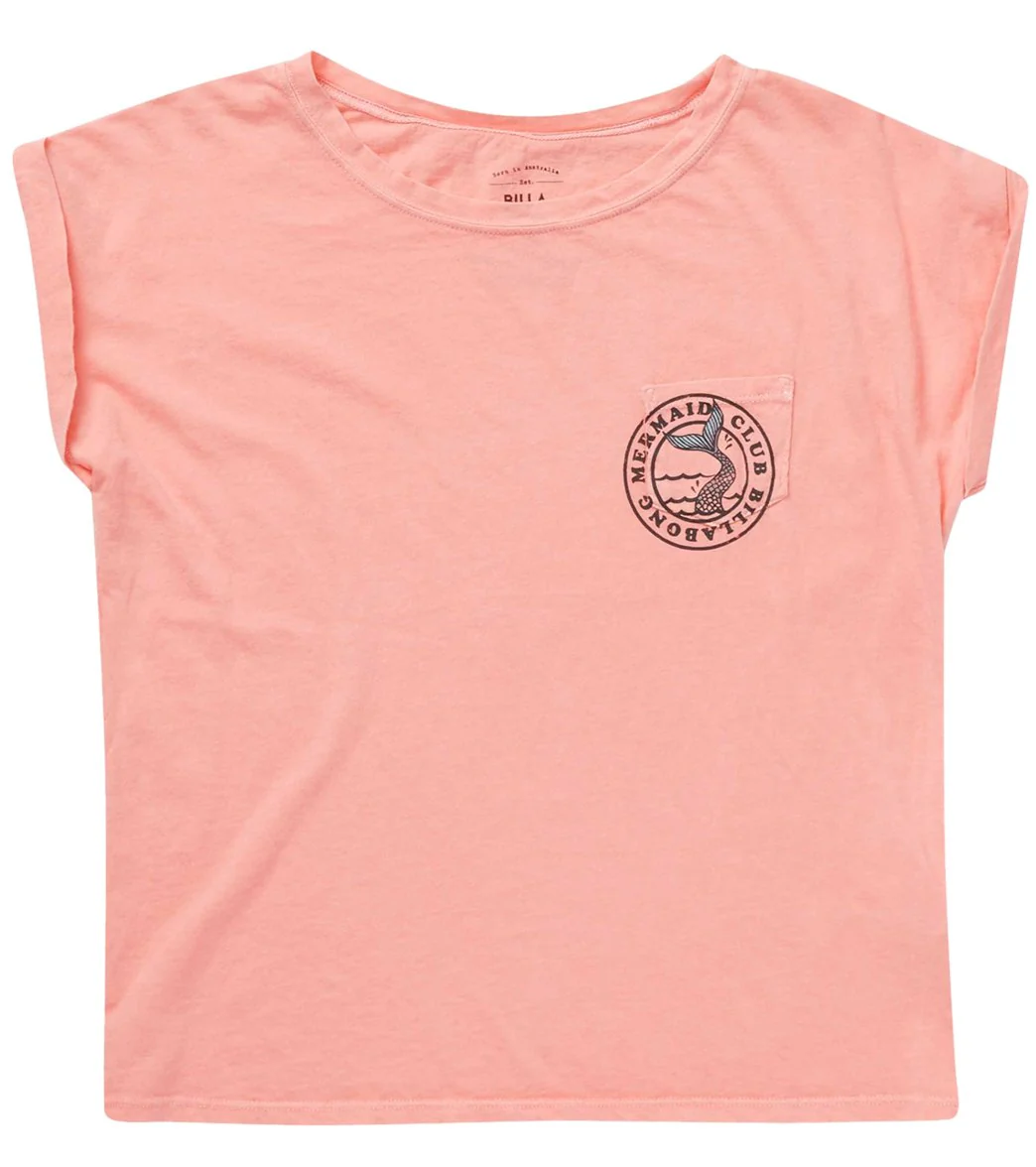 Billabong Girls' Mermaid Club Roll Sleeve Tee Shirt (Little Kid, Big Kid) - Image 3