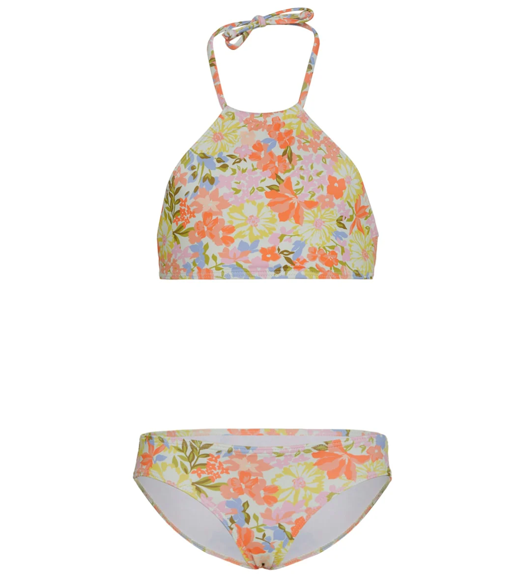 Billabong Girls' Windsong High Neck Two Piece Bikini Set (Little Kid, Big Kid)